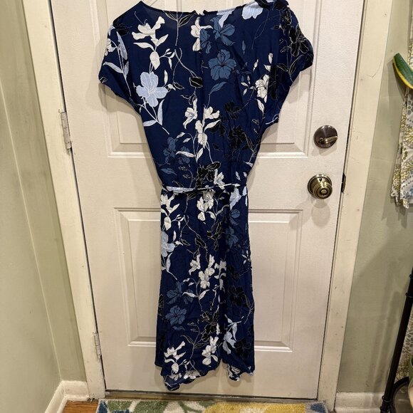 Talbots Navy Floral Midi Dress – Size 18W – Worn Once - Picture 1 of 2